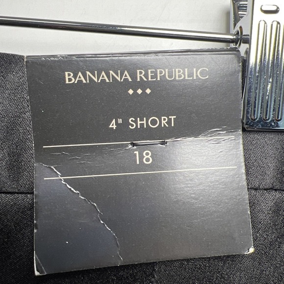 Banana Republic Satin Tie Waist 4" Shorts Women's Size 18 Black NWT - Picture 9 of 10